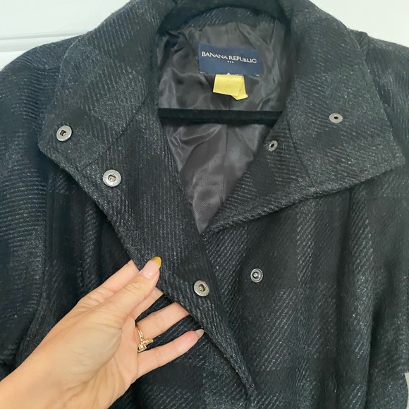 Banana Republic black wool coat - Picture 4 of 7